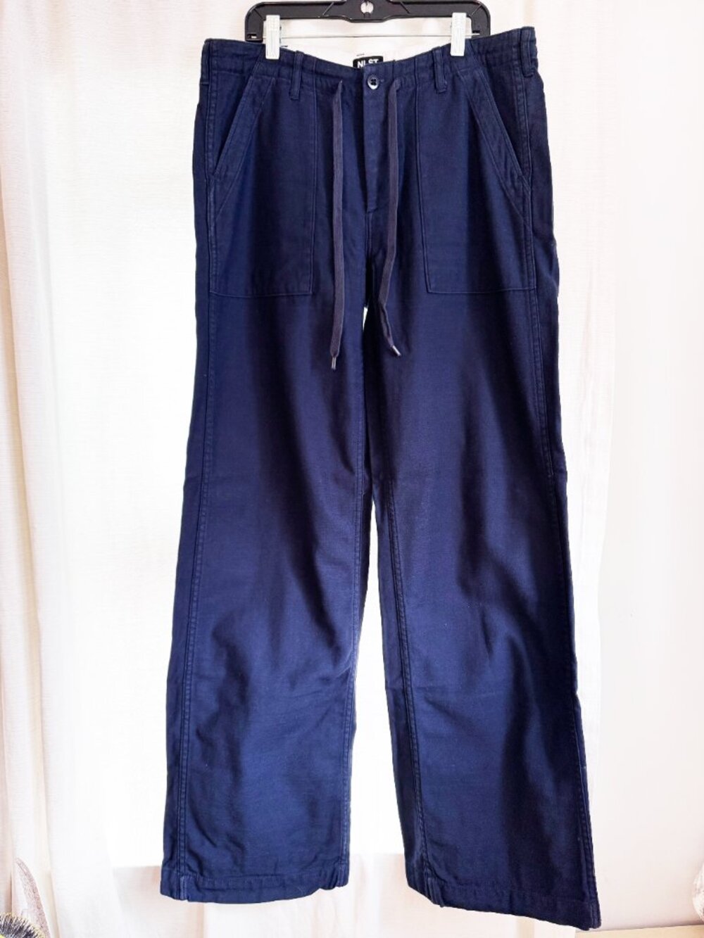 NLST Navy Japanese Fabric Drawstring Utility Pants Sz 28